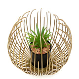 Artisan Crafted High-Quality Metal Alloy Sphere Planter For Elegant Room Decor