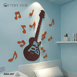 Acrylic Red and Black Guitar For Home Decor - AWA-007