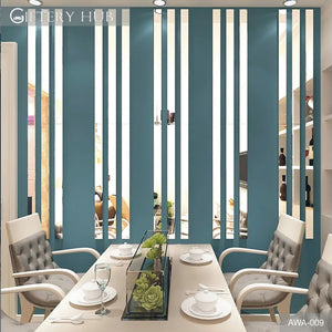 ACRYLIC 3D MIRROR WALL LINES FOR HOME AND OFFICE DECOR - AWA-009