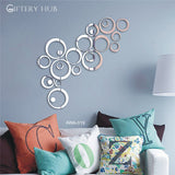 Silver Acrylic Mirror Rings for home decor - AWA-019