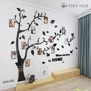 8Hubs Tree Wall Sticker with Famliy Picture Frames for home decoration - AWA-028