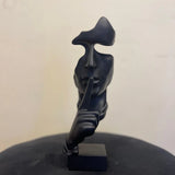 Large Silent Thinker Face Ceramic Sculpture – Elegant Home & Office Decor