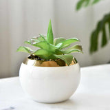 Morden Luxury Combination Decoration Succulents Ceram Flower Plant Pots With Metal Stand For Birthday Vase Gifts