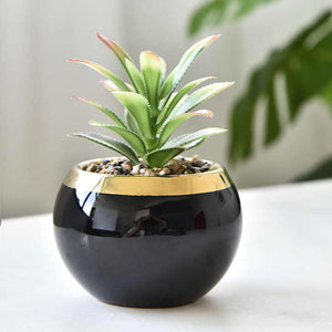 Morden Luxury Combination Decoration Succulents Ceram Flower Plant Pots With Metal Stand For Birthday Vase Gifts