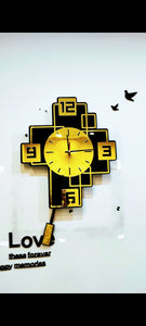 Creative Modern Squared Design Wall Watch - WC - 136