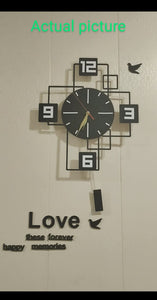 Creative Modern Squared Design Wall Watch - WC - 136