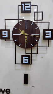 Creative Modern Squared Design Wall Watch - WC - 136