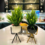 Luxury Ceramic Planters with Metal Stands