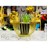 Artisan Crafted High-Quality Metal Alloy Sphere Planter For Elegant Room Decor