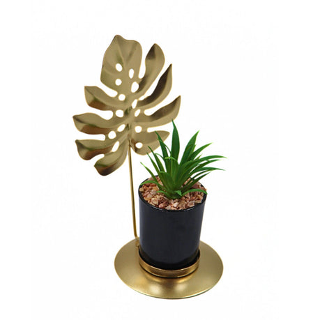 Golden Feather Leaf Plant Decor