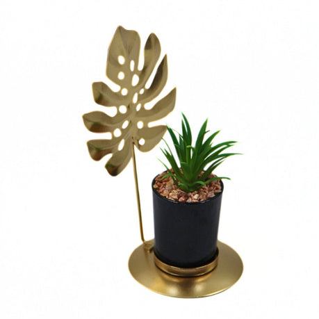 Golden Feather Leaf Plant Decor